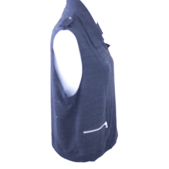 Mossimo Moto Vest Sleeveless Large Women Zip UP Gray Heathered, Comfy Casual - Picture 4 of 7